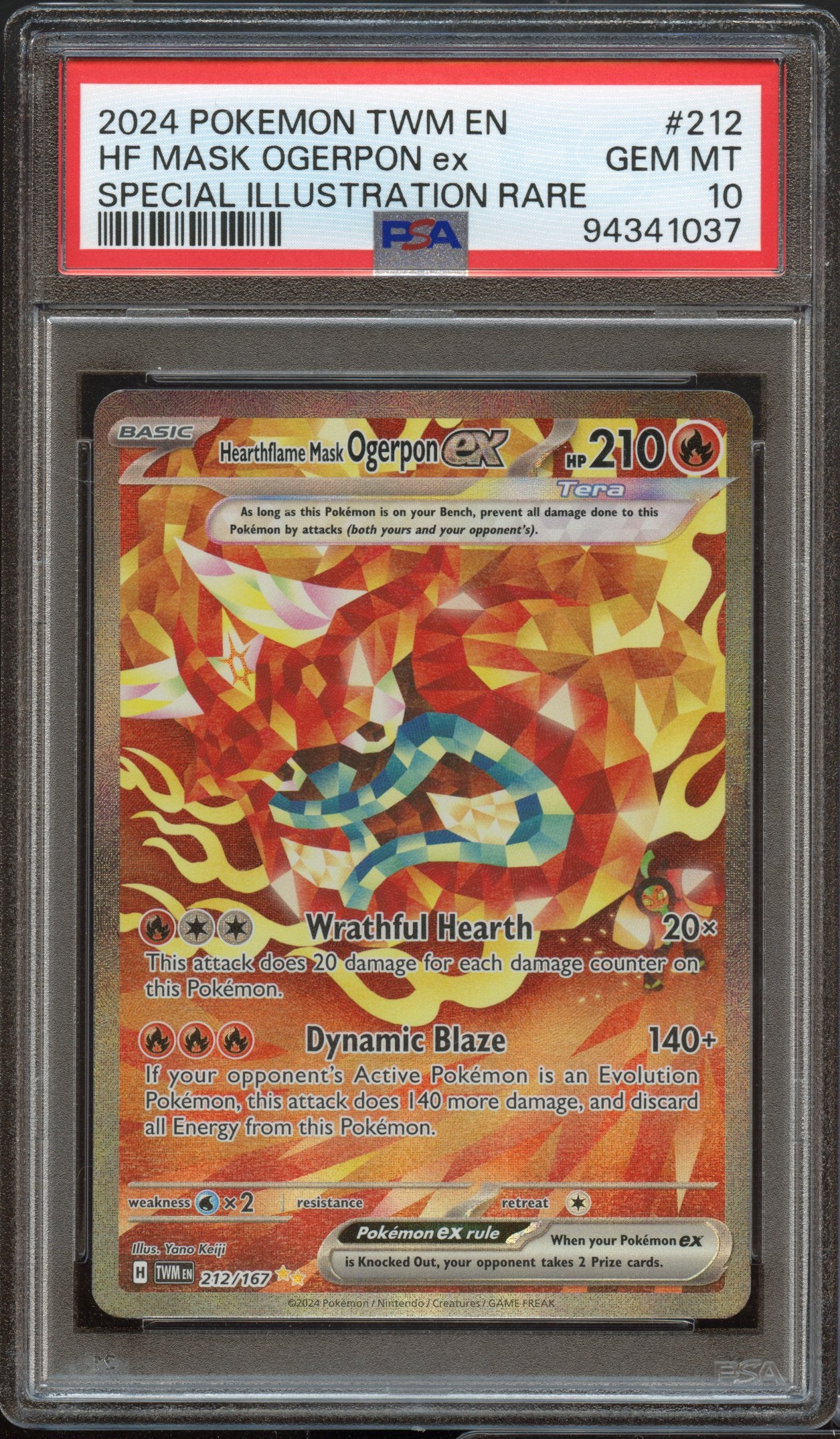 PSA 10 | Hearthflame Mask Ogerpon ex Special Illustration Rare #212