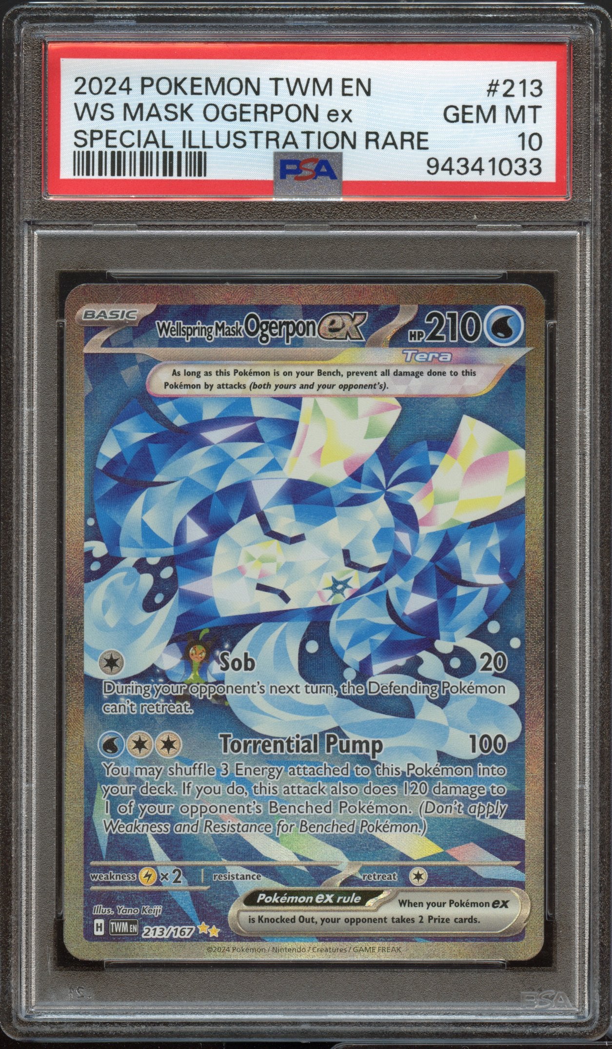 PSA 10 | Wellspring Mask Ogerpon ex Special Illustration Rare #213