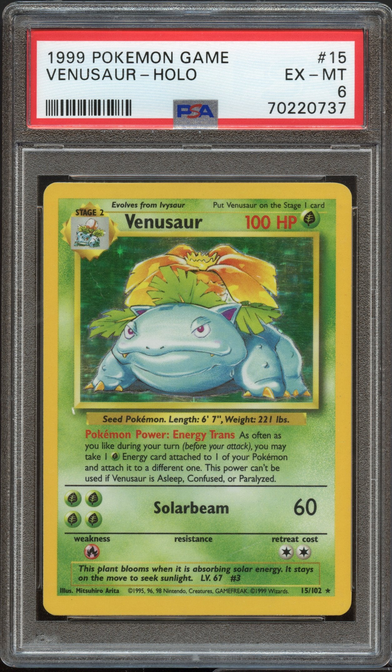 PSA 7 | Venusaur Base Set Holo #15