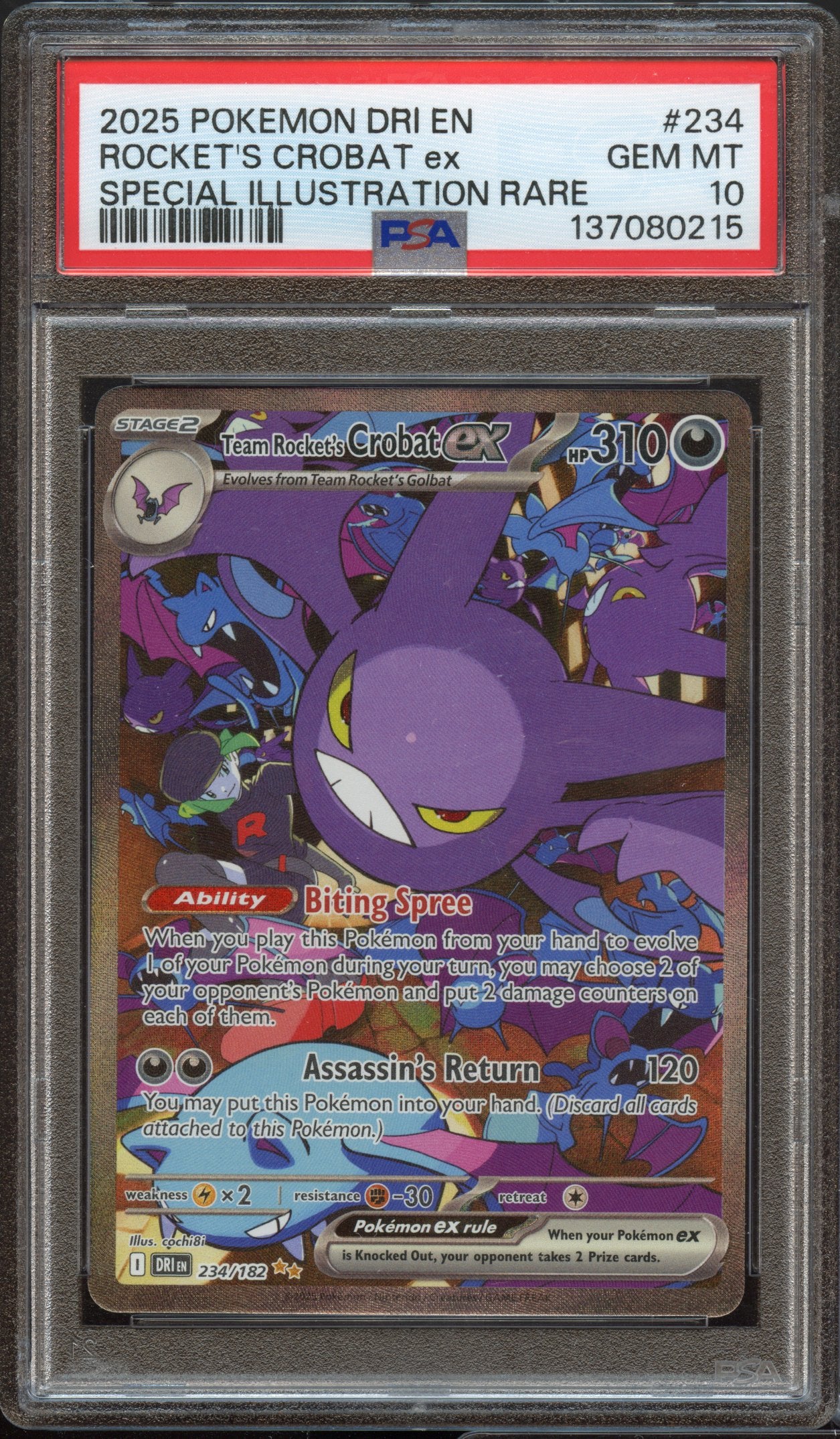 PSA 10 | Team Rocket's Crobat Special Illustration Rare #234