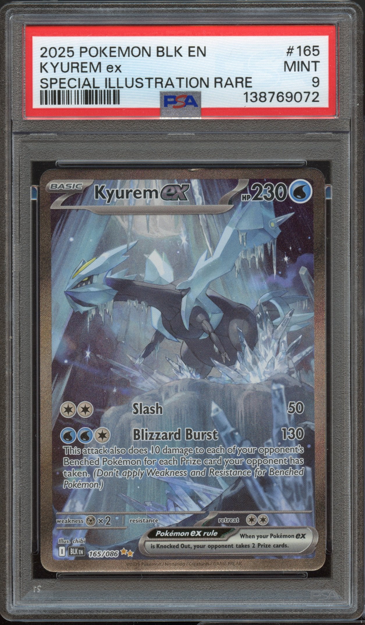 PSA 9 | Kyurem Special Illustration Rare ex #165