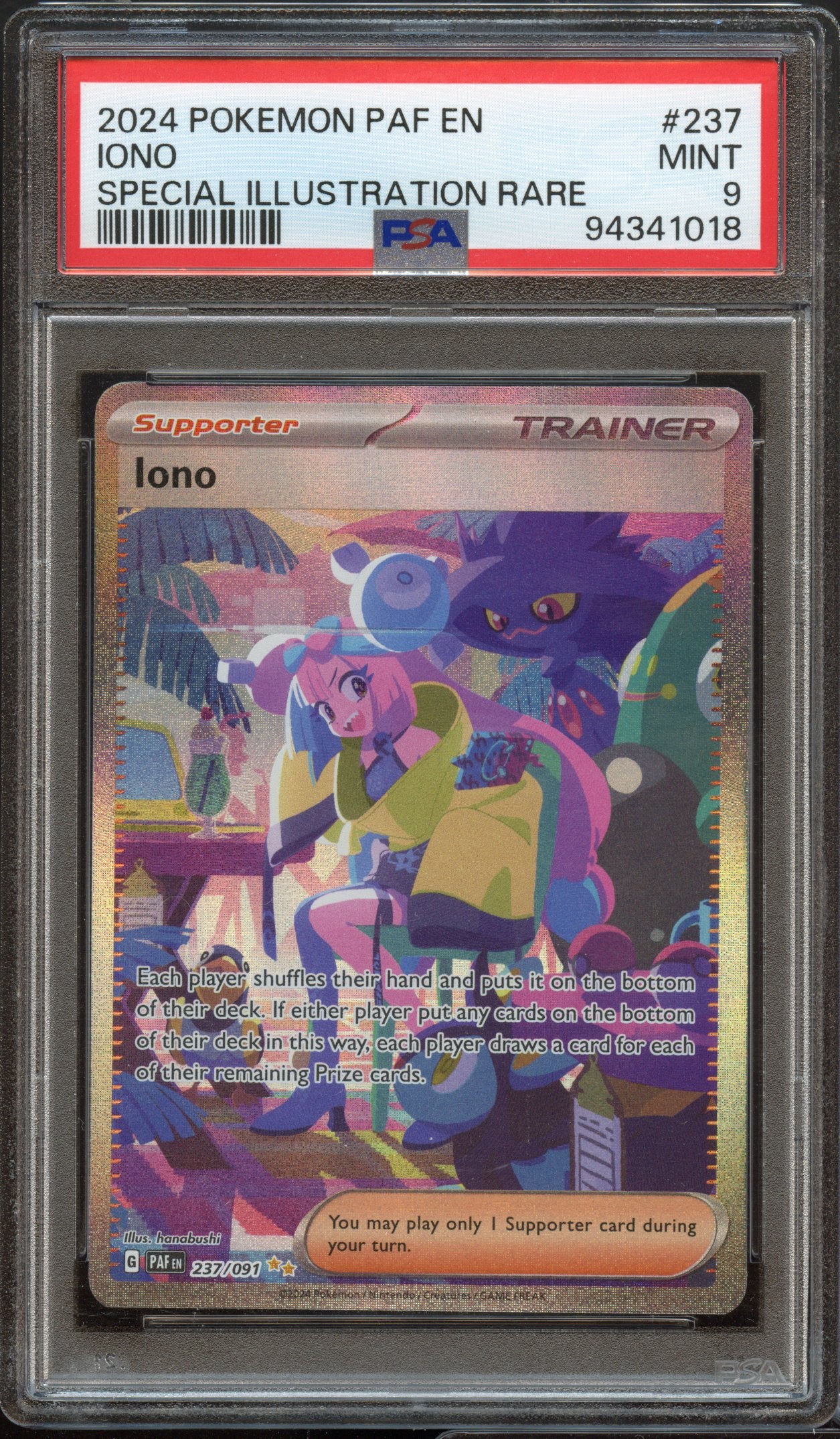 PSA 9 | Iono Special Illustration Rare #237