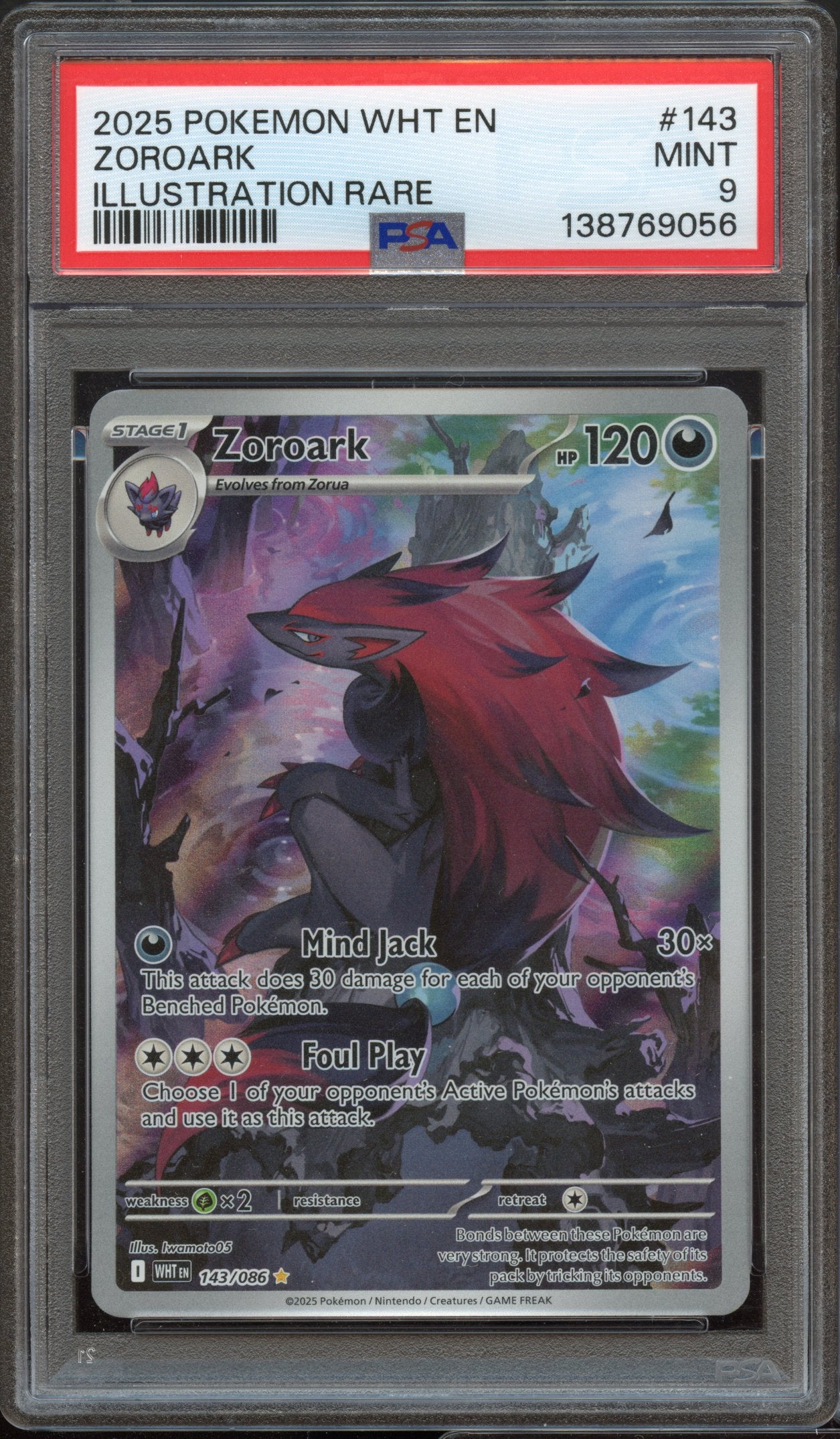 PSA 9 | Zoroark Illustration Rare #143