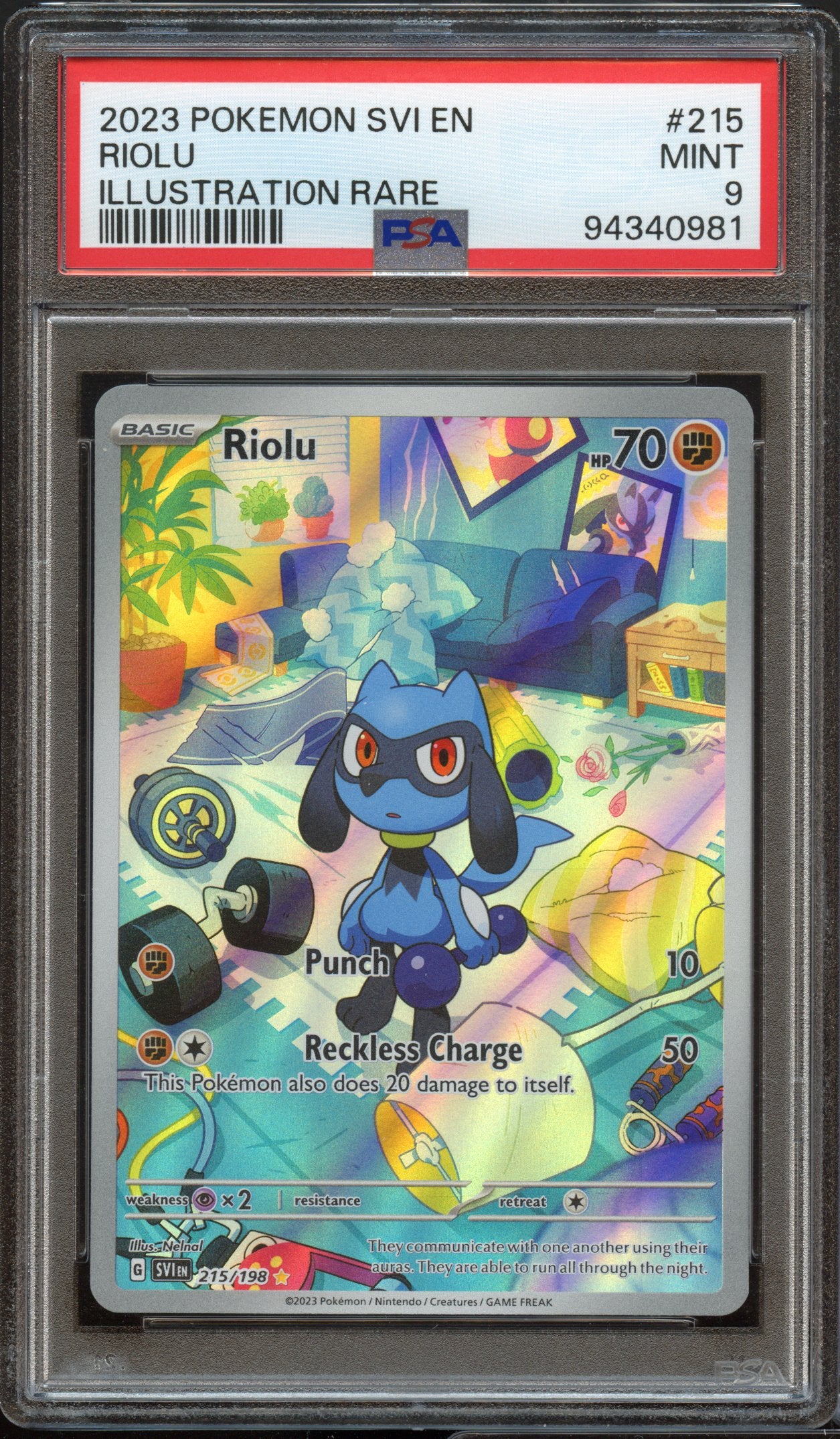 PSA 9 | Riolu Illustration Rare #215