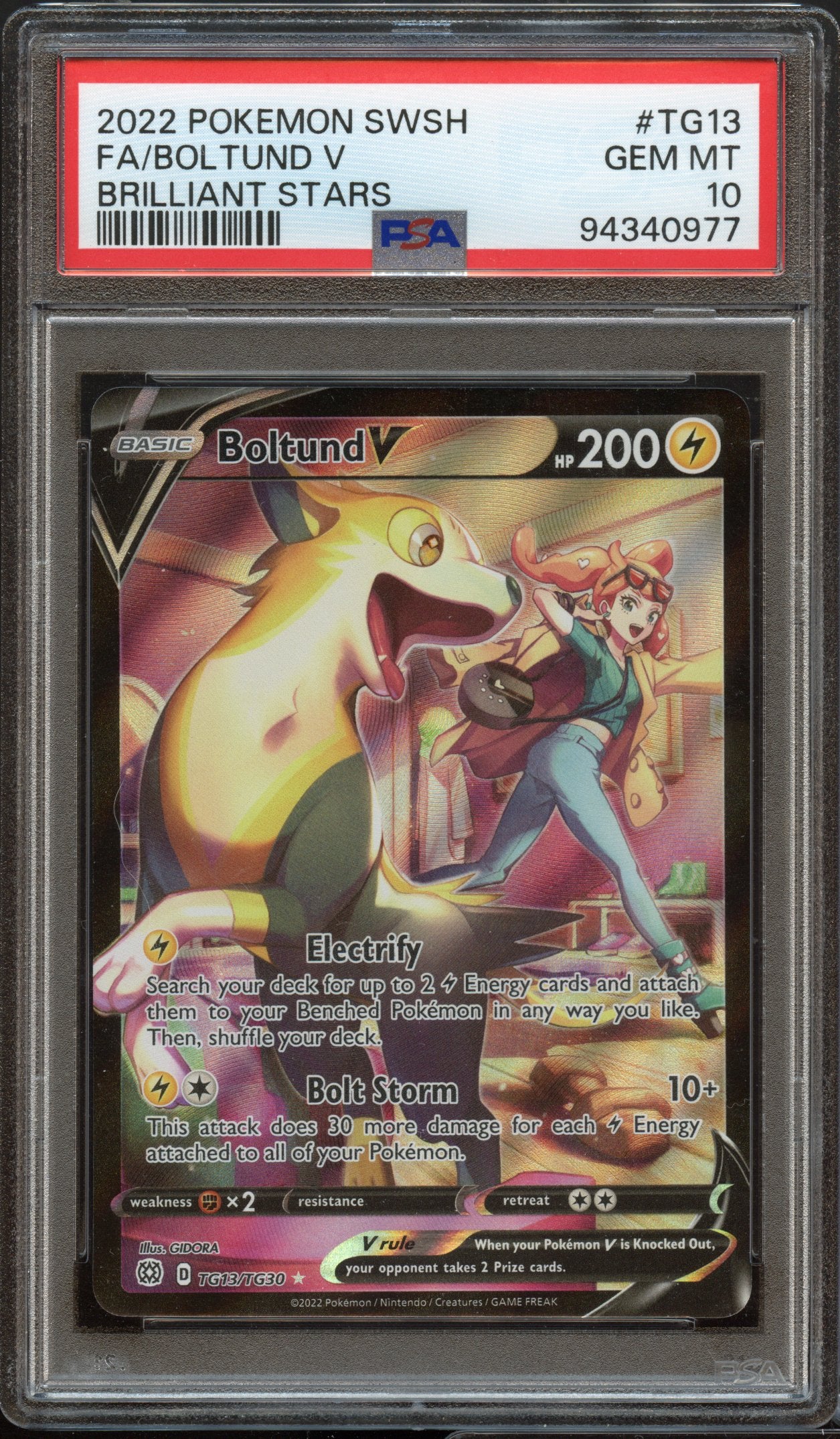 PSA 10 | Boltund V Trainer Gallery #TG13