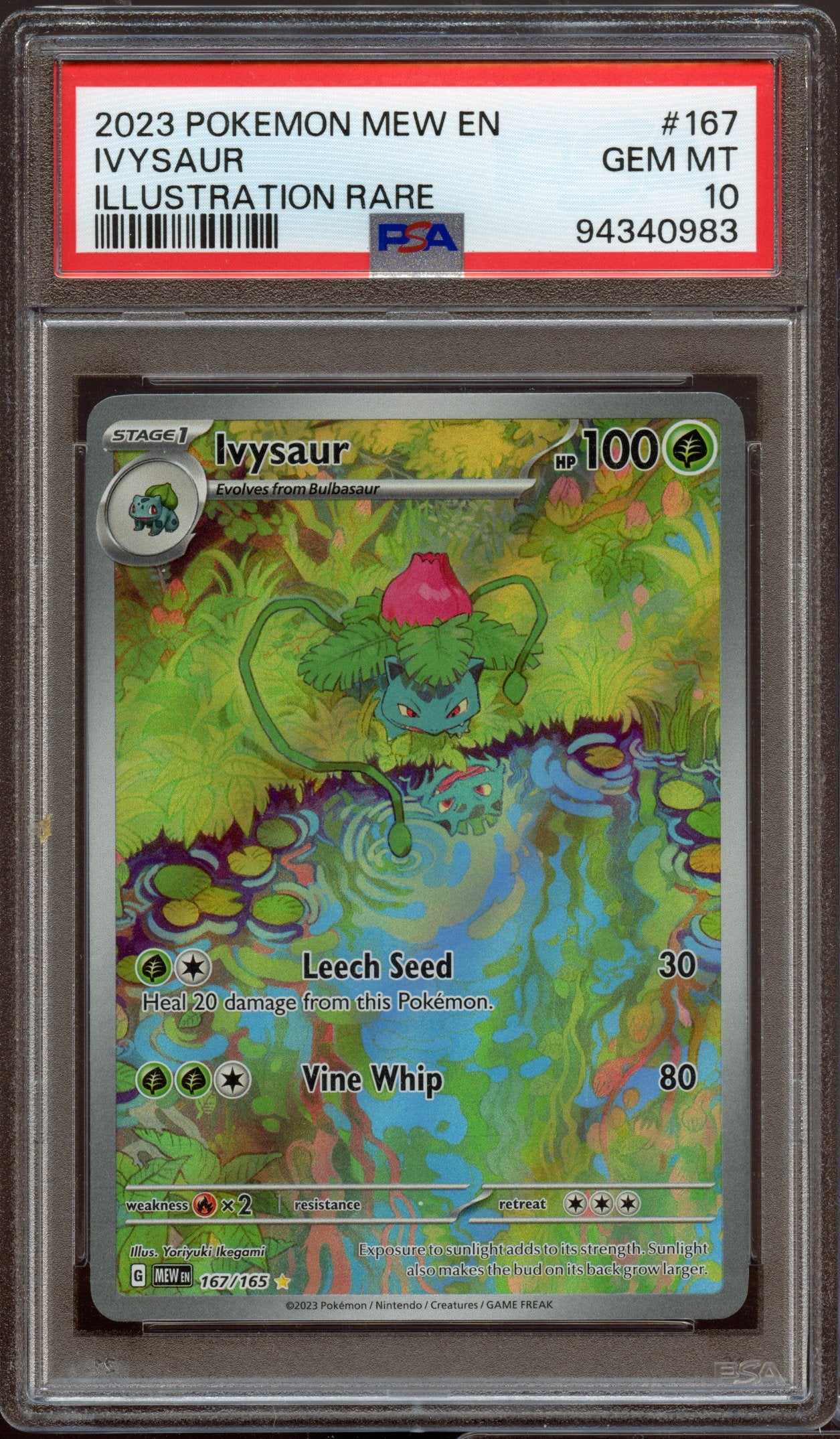 PSA 10 | Ivysaur Illustration Rare #167