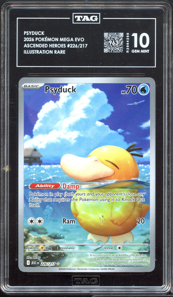 TAG 10 | Psyduck Illustration Rare #223/217 Ascended Heroes