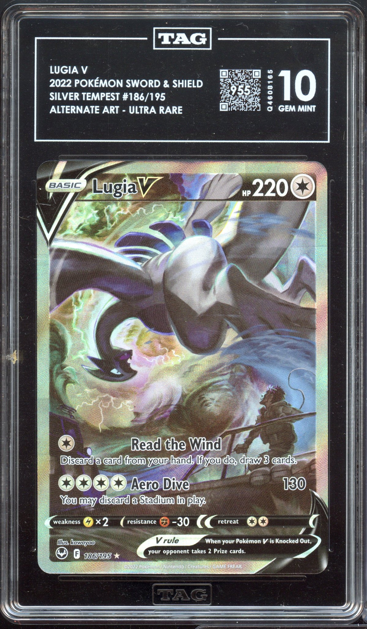TAG 10 | Lugia V Alternate Art #186/195 Silver Tempest