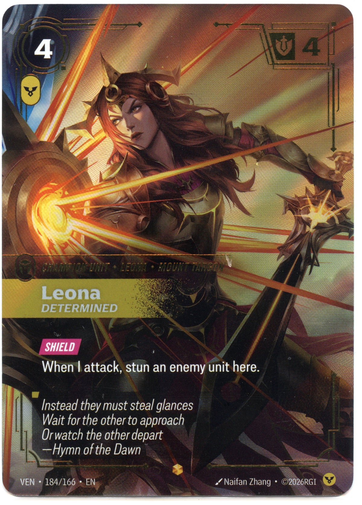 Leona, Determined (Overnumbered) #184/166 Vendetta