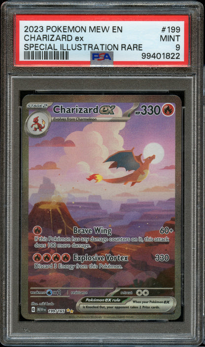 PSA 9 |  Charizard ex SIR #199