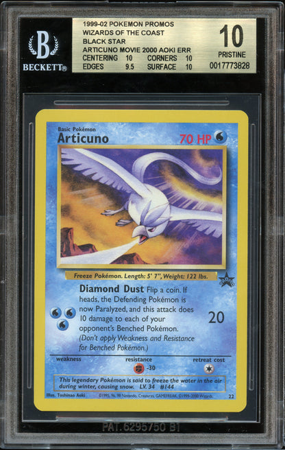 BGS 10 | 2000 Articuno Promo (Aoki Error)