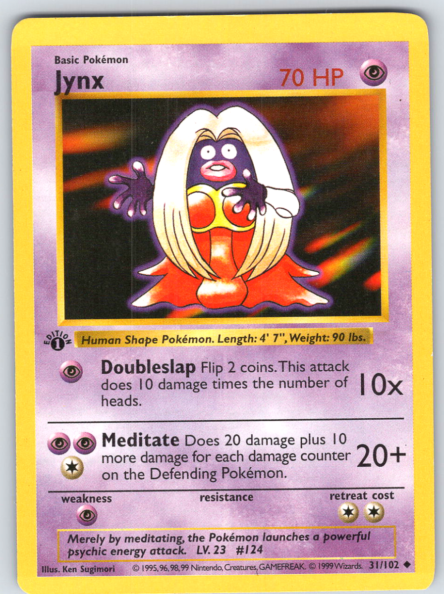 Jynx 31 Base Set Shadowless 1st Edition - QuickTCG LLC