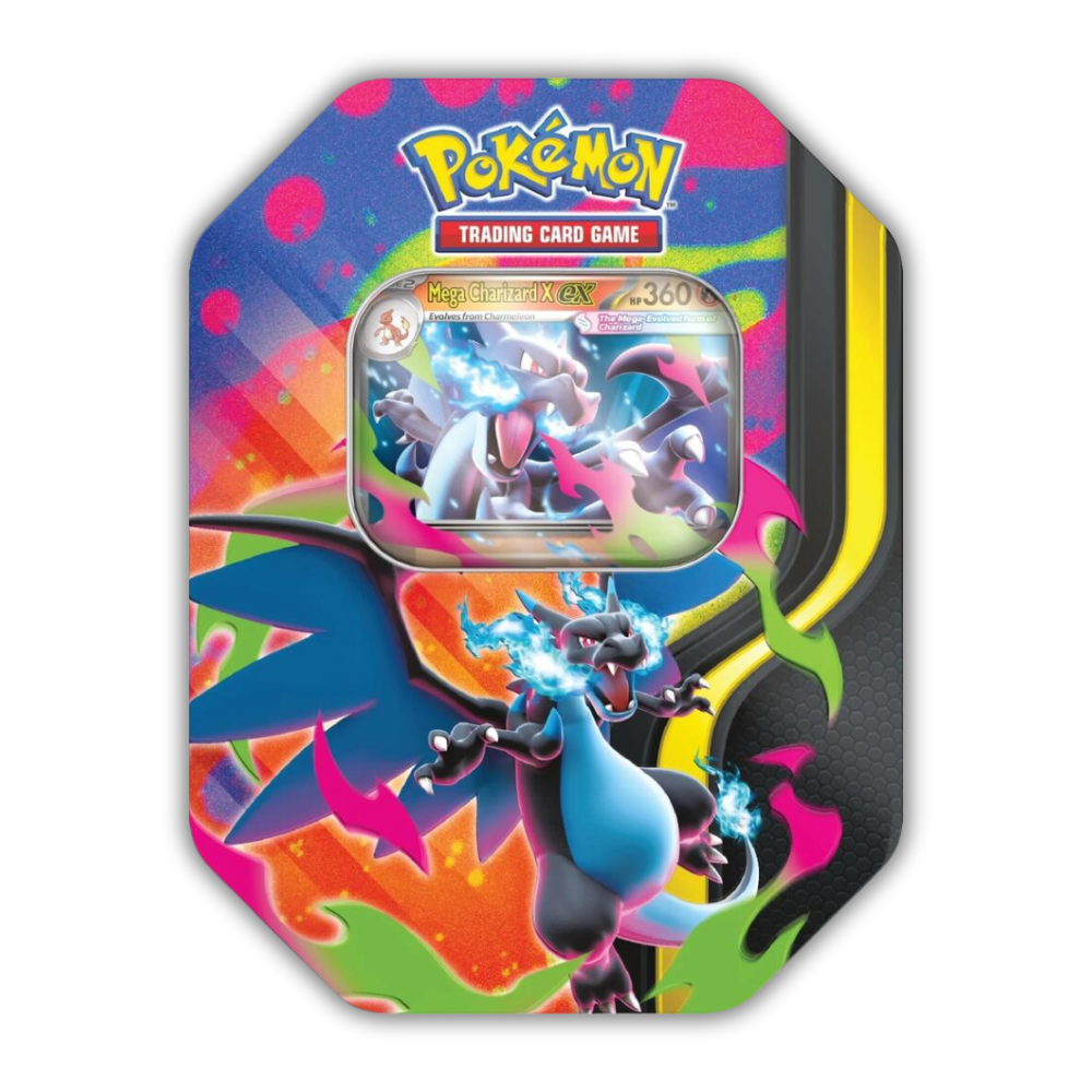 Mega Charizard Tin (Mega Charizard X) - QuickTCG LLC