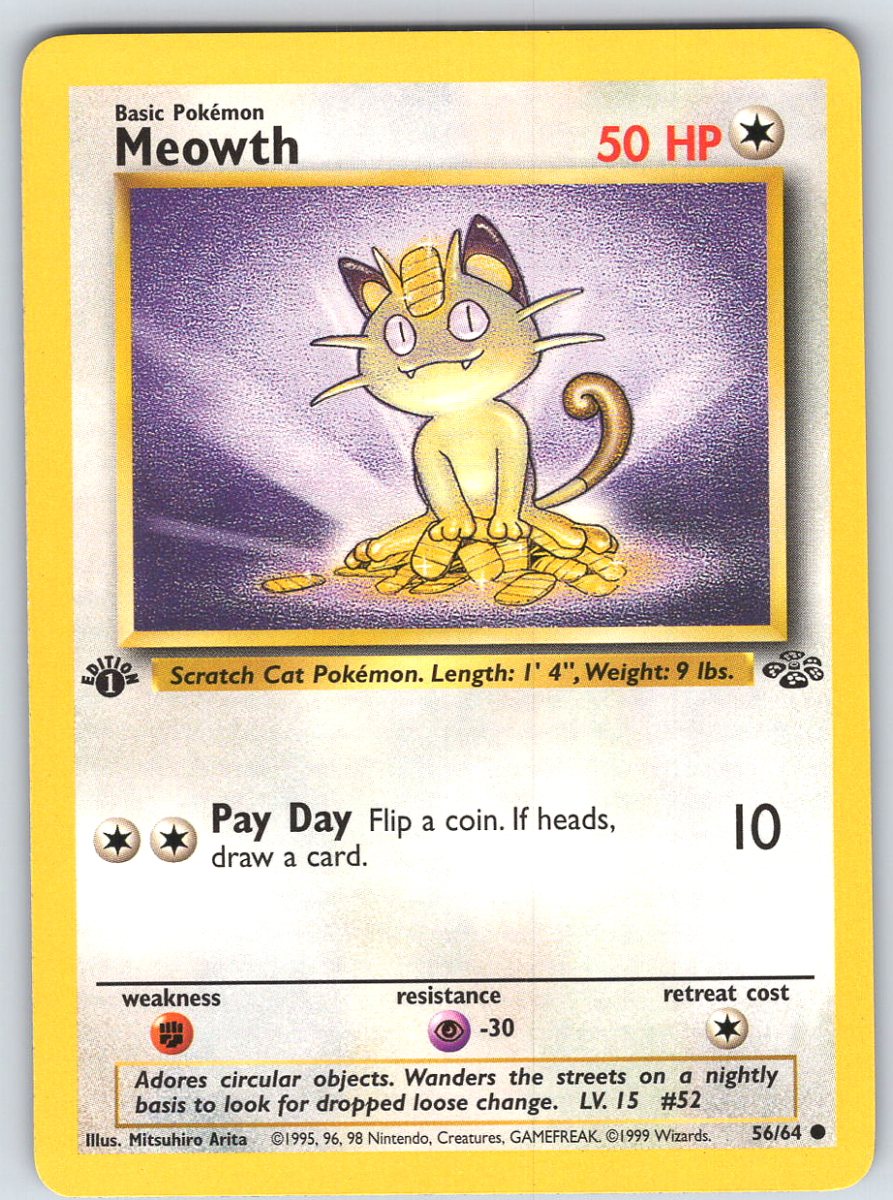 Meowth 56 Jungle 1st Edition - QuickTCG LLC
