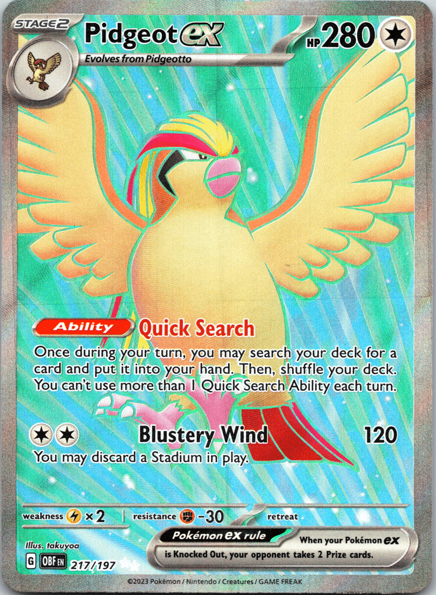 Pidgeot ex Full Art - Single - QuickTCG LLC