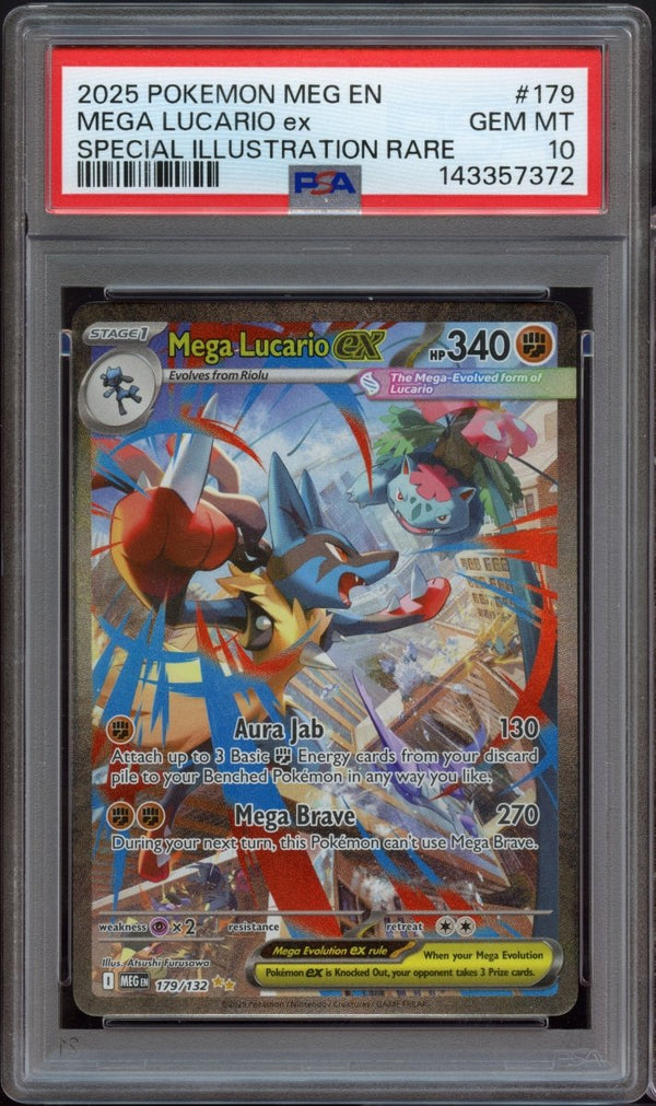 PSA 10 | Mega Lucario ex 179 - QuickTCG LLC