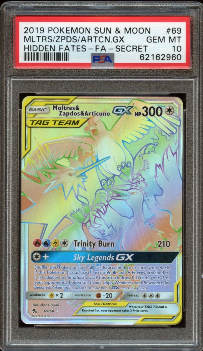 PSA 10 | Moltres/Zapdoes/Articuno GX 69 - QuickTCG LLC