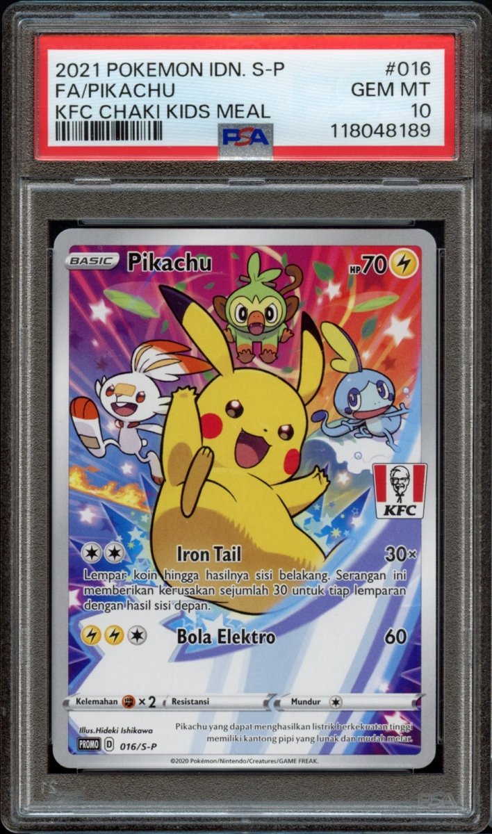 PSA 10 | Pikachu KFC Chaki Kid's Meal 016 Promo - QuickTCG LLC