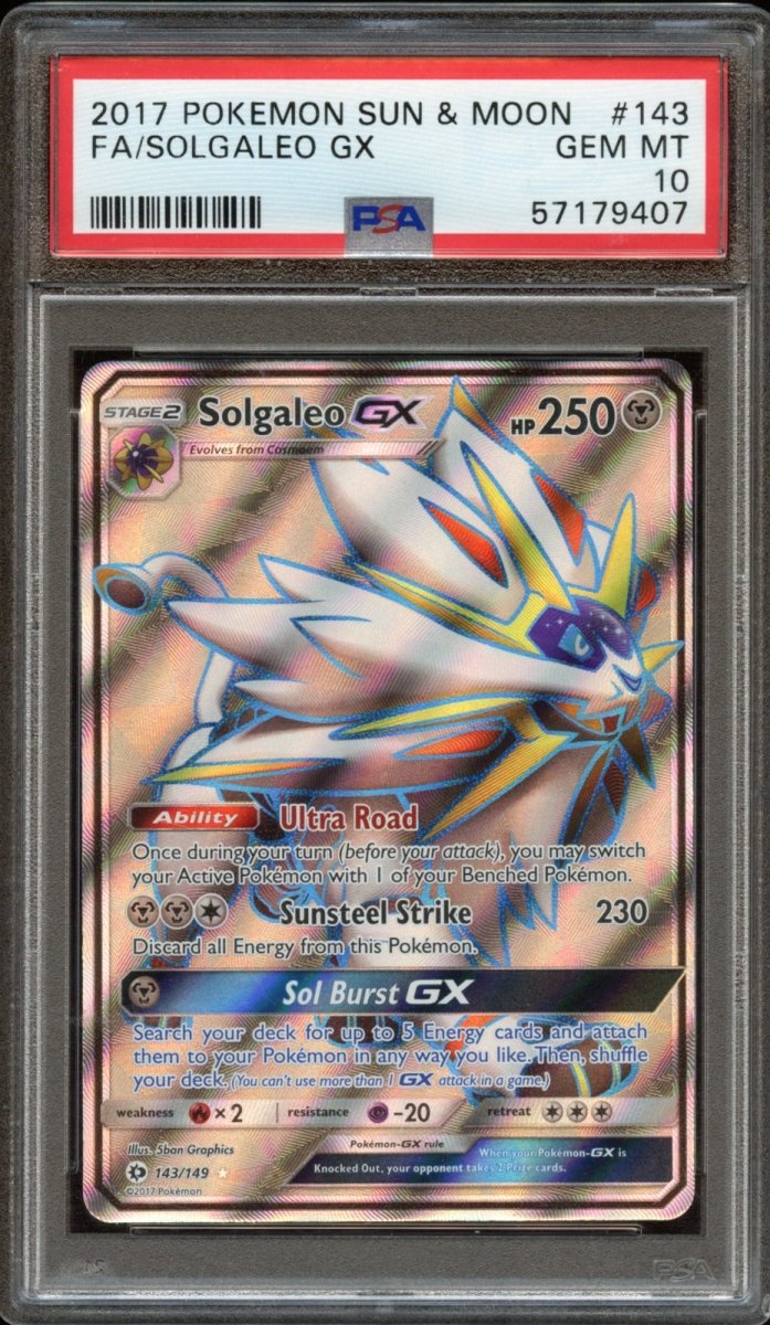 PSA 10 | Solgaleo GX 143 - QuickTCG LLC