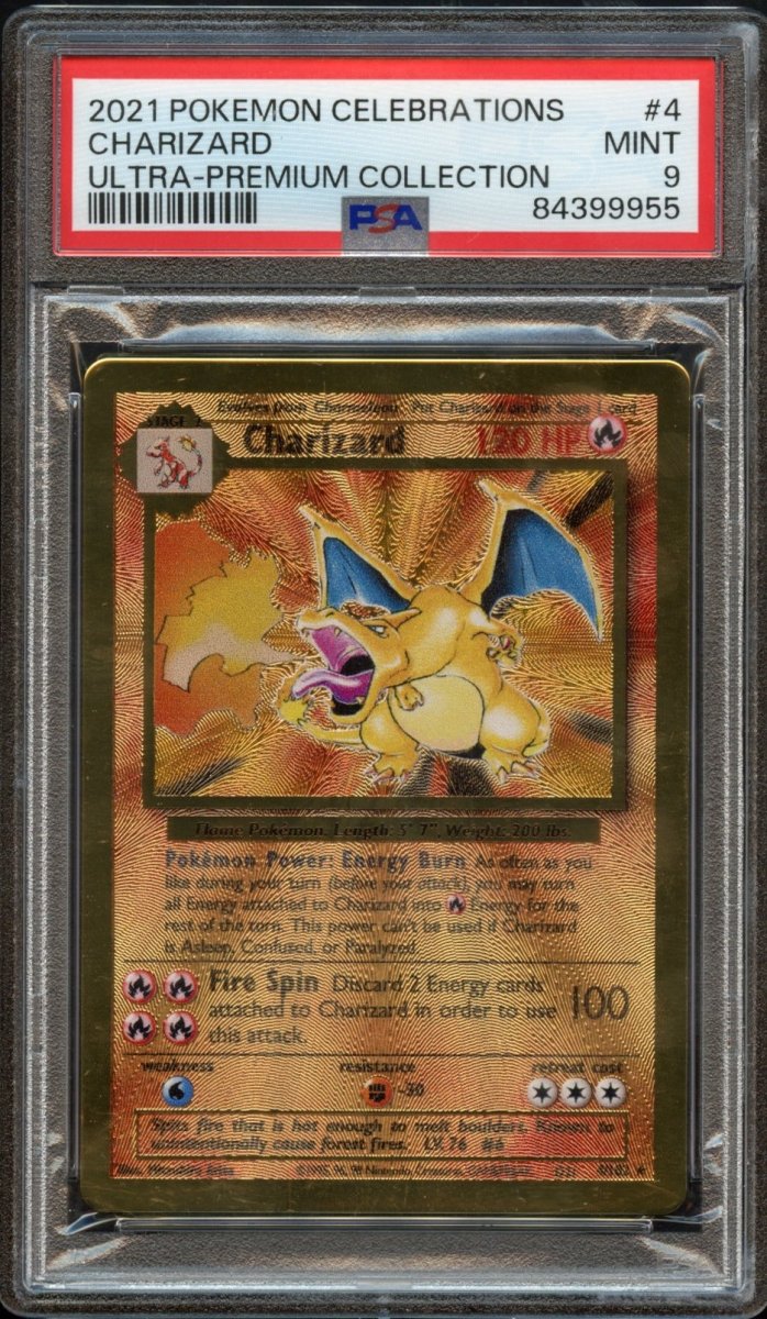 PSA 9 | Charizard UPC Metal Card 4 - QuickTCG LLC