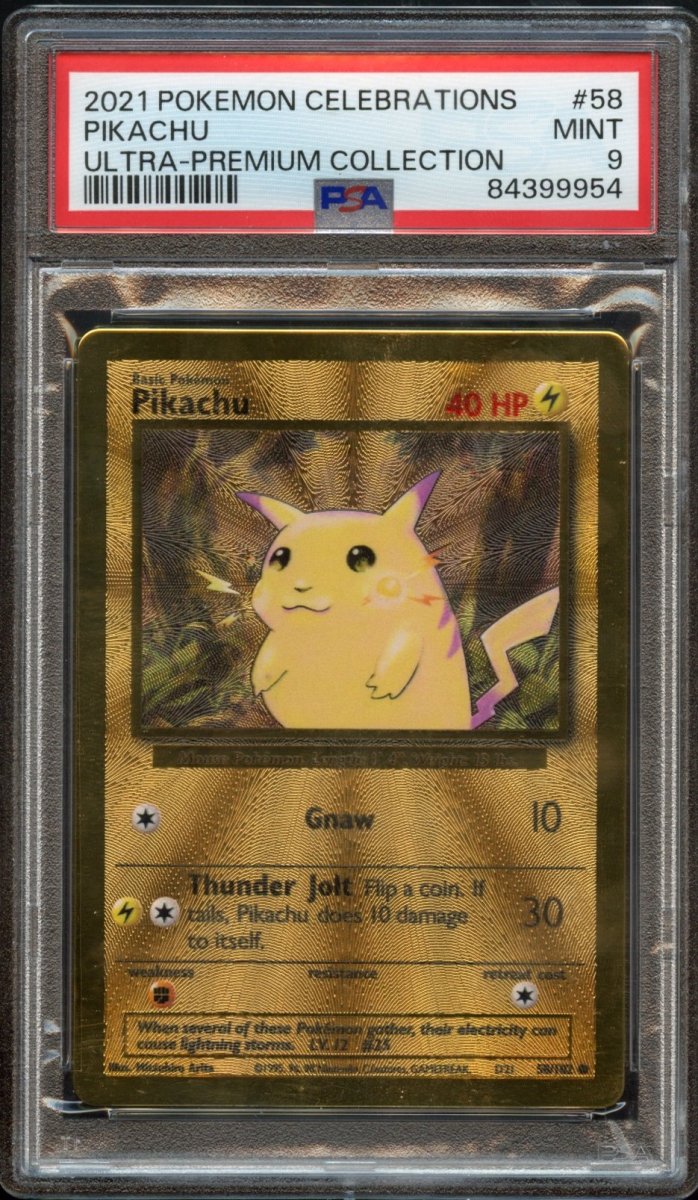 PSA 9 | Pikachu UPC Metal Card 58 - QuickTCG LLC