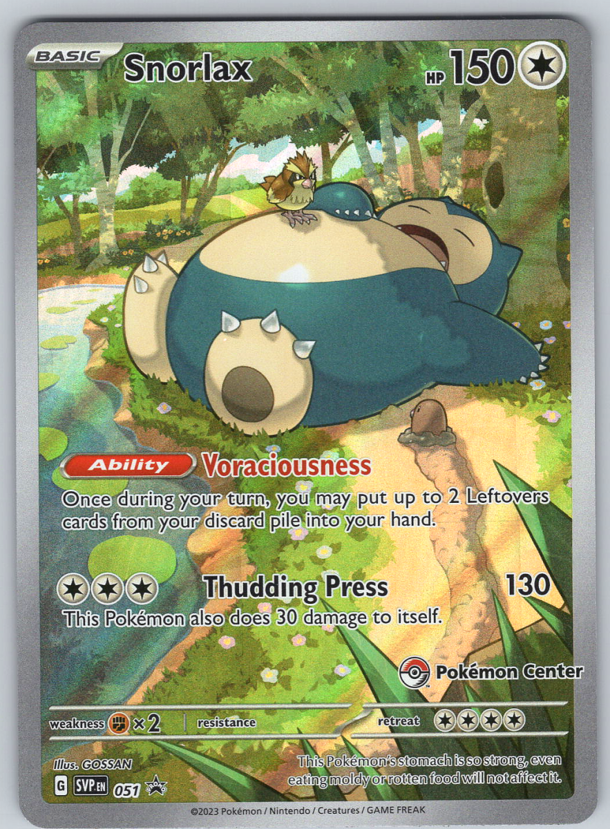 Snorlax 051 Pokémon Center Promo - QuickTCG LLC