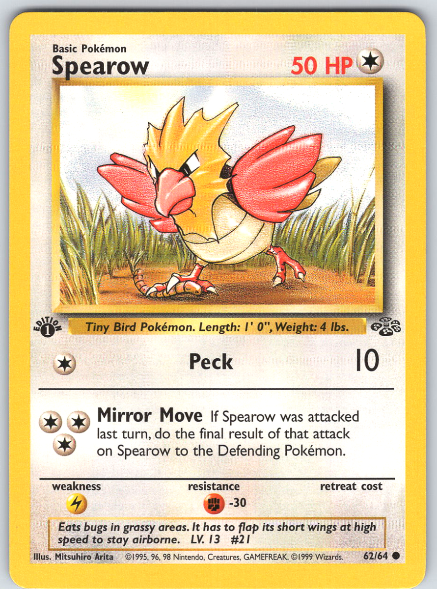Spearow 62 Jungle 1st Edition - QuickTCG LLC