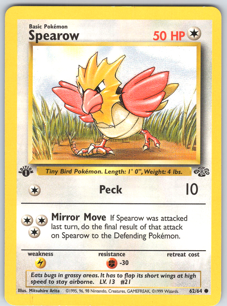 Spearow 62 Jungle 1st Edition - QuickTCG LLC