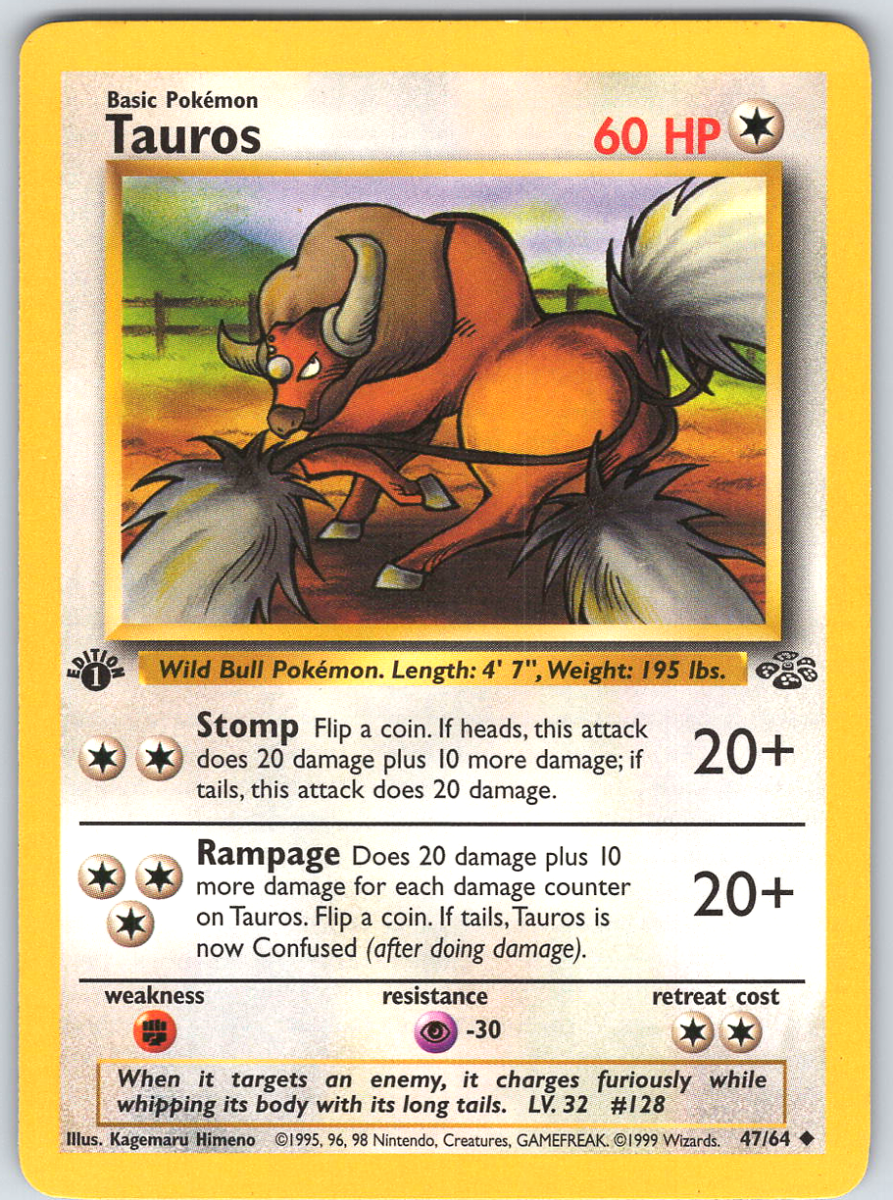 Tauros 47 Jungle 1st Edition - QuickTCG LLC