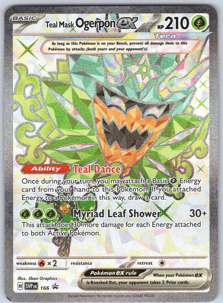 Teal Mask Ogerpon ex - 166 166 - QuickTCG LLC