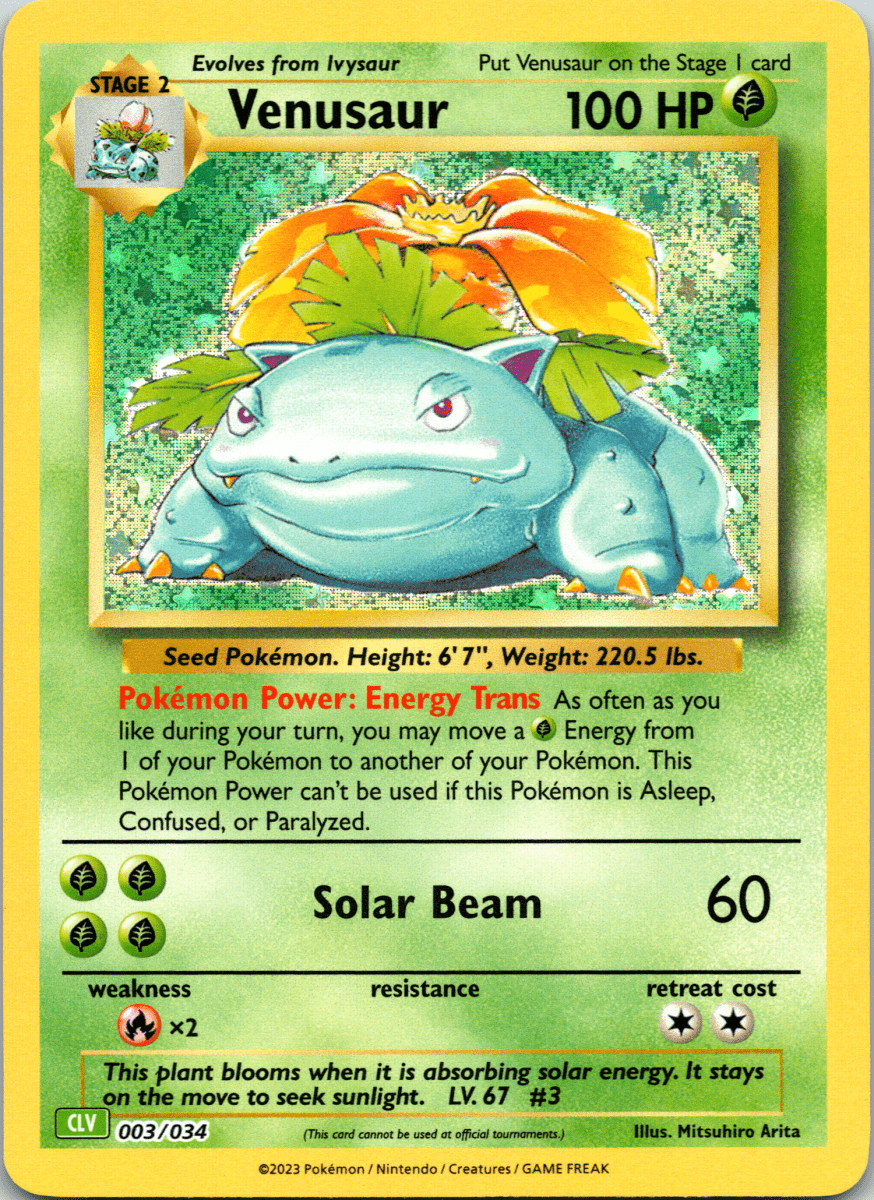 Venusaur CLV - Single - QuickTCG LLC