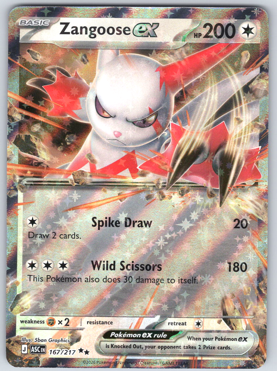 Zangoose ex 167/217 - QuickTCG LLC